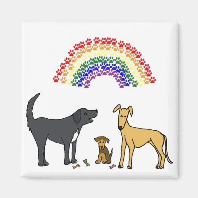 AH- Pups et aimant arc-en-ciel (Devant)