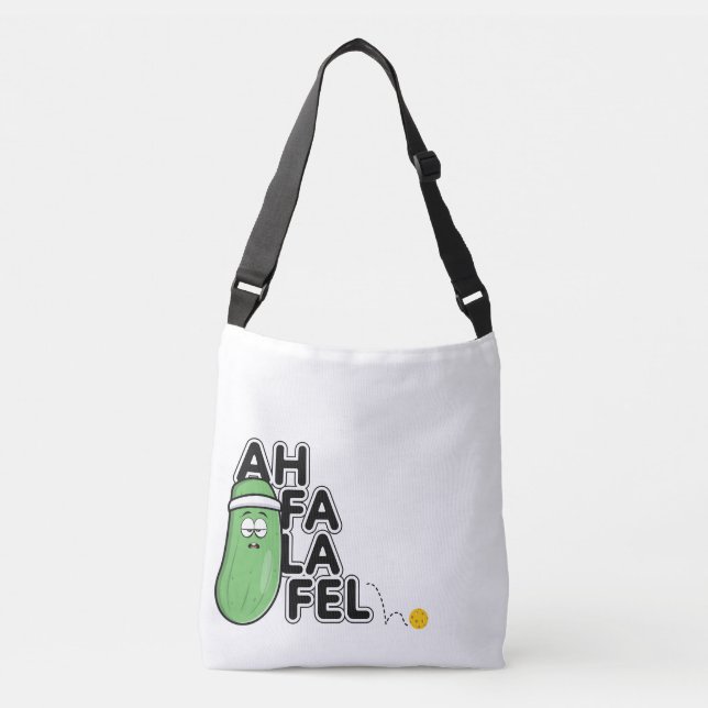 Ahfalafel Pickleball Cross Body Sac fourre-tout (Devant)