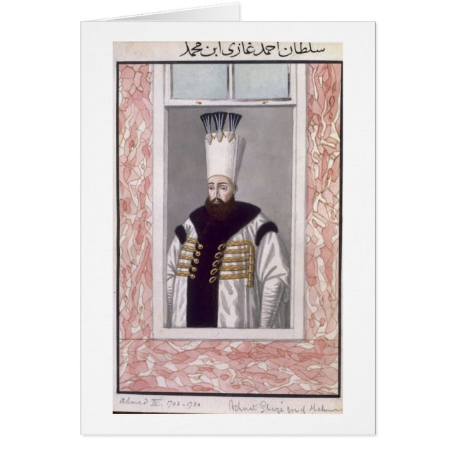 Ahmed III (1673-1736) Sultan 1703-30, de A Seri (Devant)