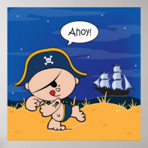 Ahoy Baby ! Impression de l'affiche Pirate