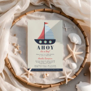 Ahoy C'est un Baby shower garçon Invitation