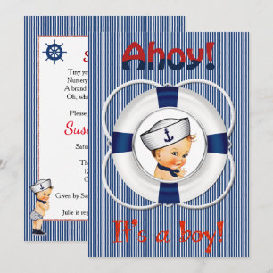 Ahoy C'est un Baby shower garçon Invitation