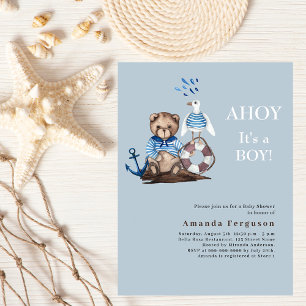 Ahoy c'est un garçon en peluche Baby shower budget