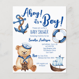 Ahoy c'est un garçon en peluche ours budget baby s
