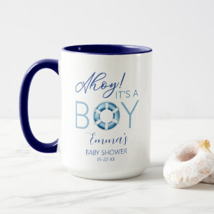 Ahoy C'est un garçon Mug de Baby shower nautique