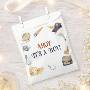 Ahoy C'est un garçon Pirate Baby shower Favor Sacs