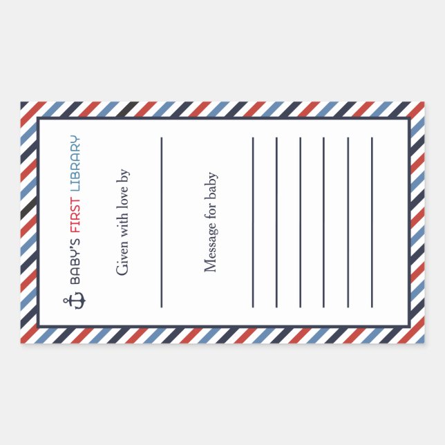 Ahoy C'est un livre Sticker Bookplate Portrait (Devant)