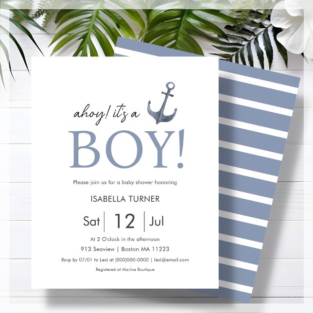 Ahoy ! C'est un petit Baby shower Invitation budgé (Créateur téléchargé)