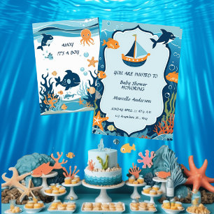 "Ahoy ! C'est une invitation de Baby shower de gar