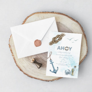 Ahoy ! Invitation Baby shower nautique