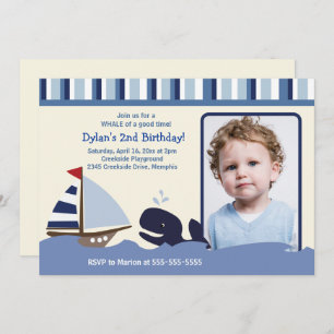 Ahoy Mate 5x7 Anniversaire Photo Invitation