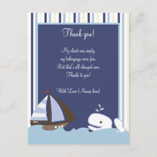 Ahoy Mate White Whale 4x5 Flat Merci note