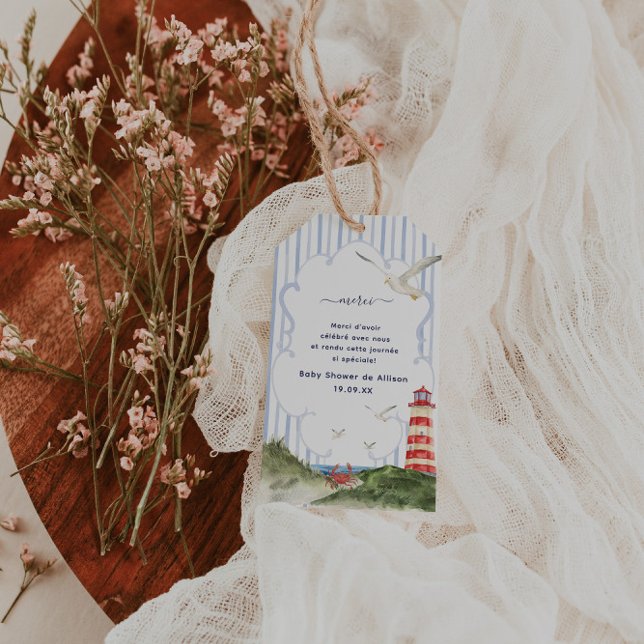 Ahoy Petit Marin Étiquette Merci Baby shower (Créateur téléchargé)