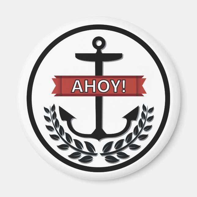 Ahoy - Standard, 2¼ Inch Round Magnet (Devant)