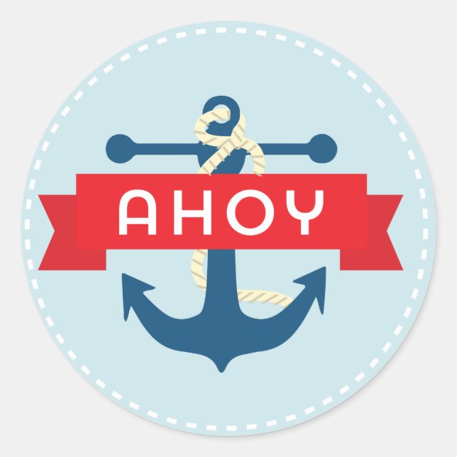 Ahoy ! Stickers Ancres nautiques (Devant)