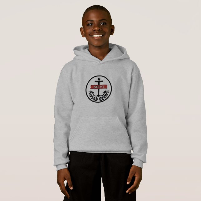Ahoy - Sweat - shirt à capuche de repoussage pour  (Devant entier)