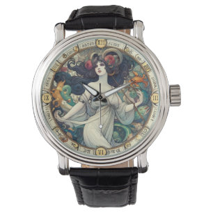 AI aidé Art Déco montre design de montre dame avec