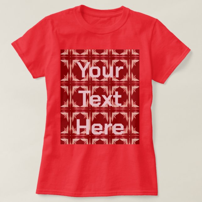 AI Art Red Custom Text T-shirt femme (Design devant)