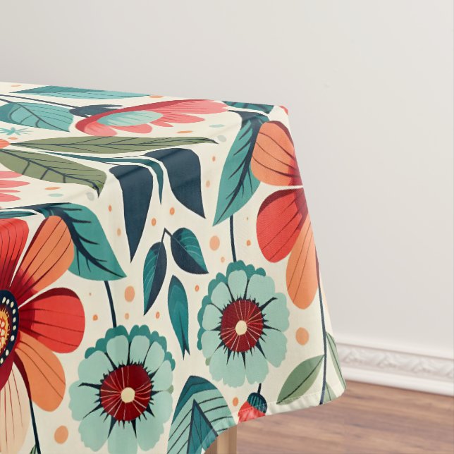 AI botanique Élégance florale Nappe (In Situ)