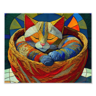AI Cubisme Chat Photo Élargissement