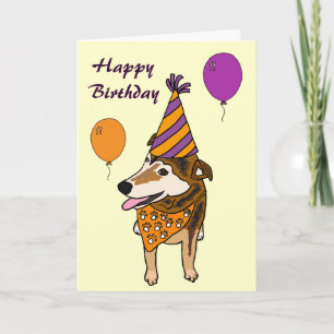 AI- Funny Pup carte d'anniversaire
