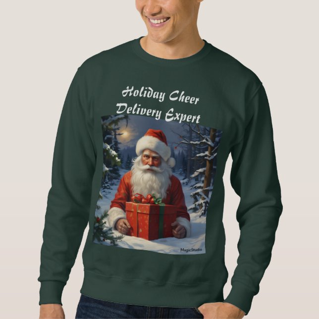 AI Holiday Cheer Delivery Expert Men's Sweatshirt (Devant)