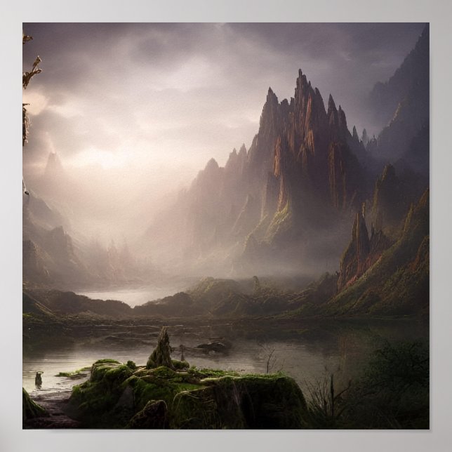 AI Imaginaire Paysage #04 Poster (Devant)