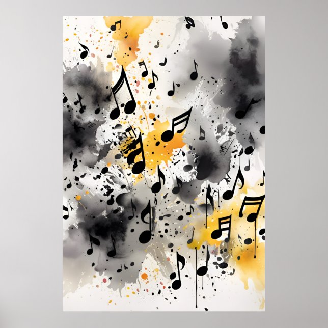 AI notes musicales Poster (Devant)