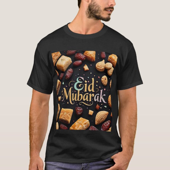 Aïd Moubarak Doux délices Black Mens Tshirt (Devant)