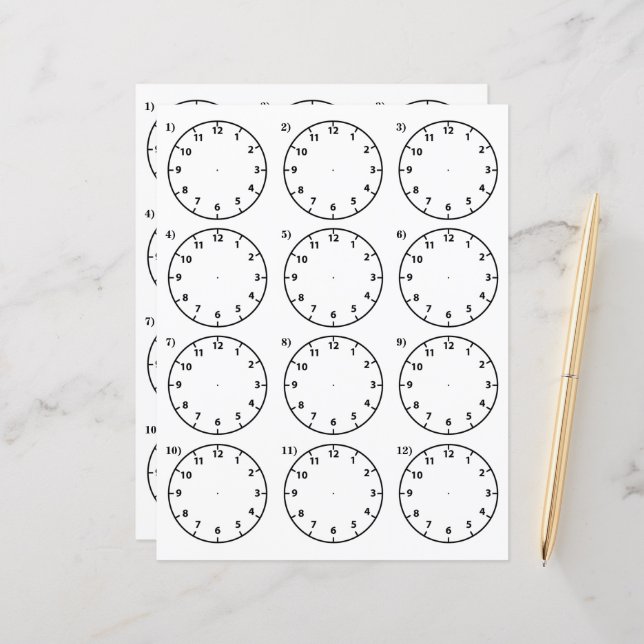 Aide à l'enseignement de l'enseignant Dites l'heur (Devant/Arrière en situation)