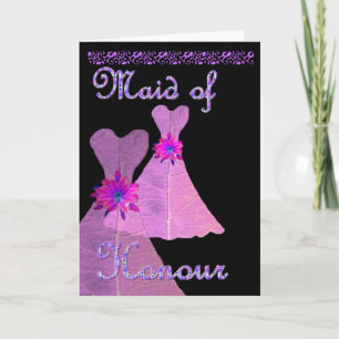 AIDE D'HONNEUR Invitation PURPLE Gown