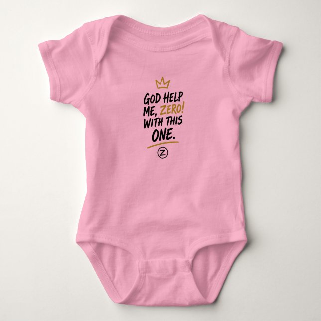 Aide-moi, Dieu, Zéro ! Body bébé en jersey (Devant)