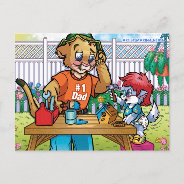 Aide sur la carte postale Papa (Devant)