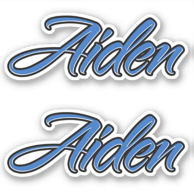 Aiden Blue Autocollants Sticker Stickerset (Devant)