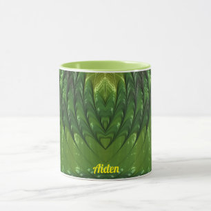 AIDEN ~ Mug Zany Fractal 3D ~ Amateur de Vert