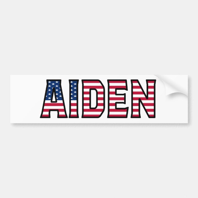 Aiden Nom Vorname USA Aufkleber Sticker Auto (Devant)