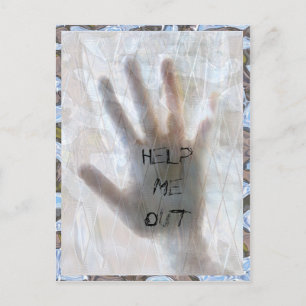 Aidez-moi à sortir une carte postale personnalisab