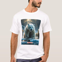 Aidez-nous - Ours polaires sur T-shirt glace mince