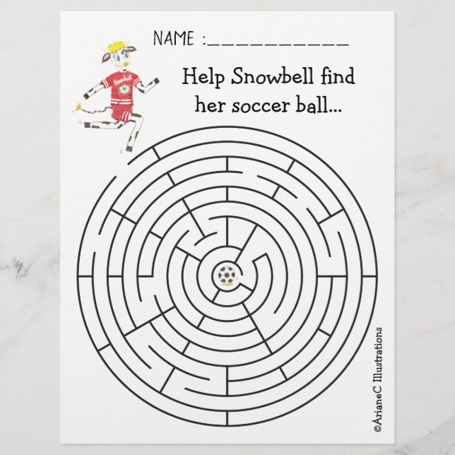 Aidez Snowbell la vache à trouver son labyrinthe (Devant)