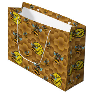 Aie Du Bonheur ! Jolie Abeille de Miel Grand Sac C