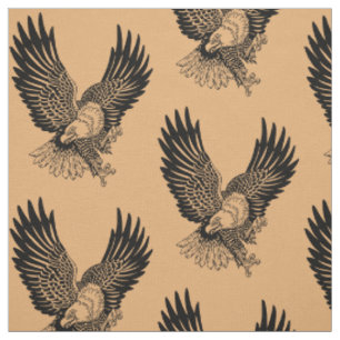 Aigle à tête blanche américain dans le tissu de