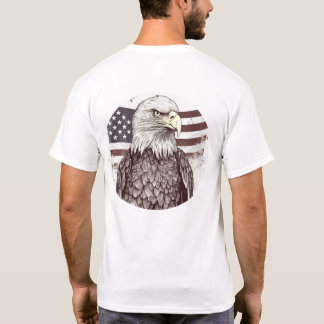 Aigle à tête blanche avec T-shirt du cercle du dra