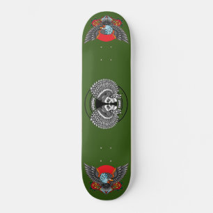 Aigle amérindien et skateboard en chef