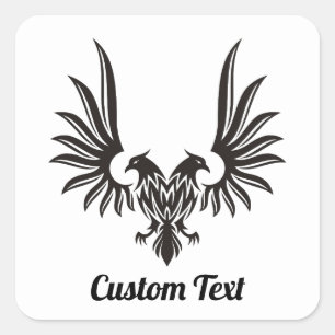 Aigle avec Sticker Carré à deux têtes