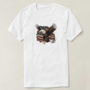 Aigle Avec T-shirt Drapeau Américain