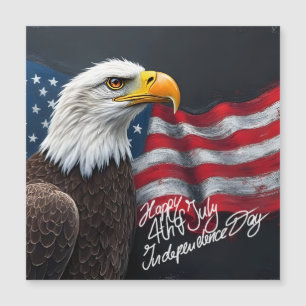Aigle chauve avec drapeau américain Art du 4 juill
