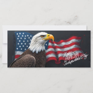 Aigle chauve avec drapeau américain Art du 4 juill