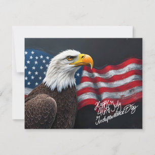 Aigle chauve avec drapeau américain Art du 4 juill