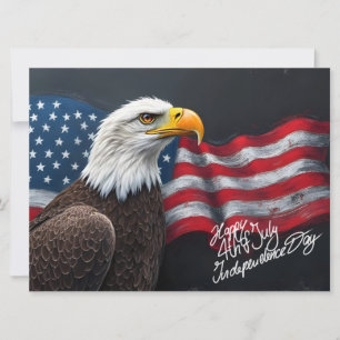 Aigle chauve avec drapeau américain Art du 4 juill