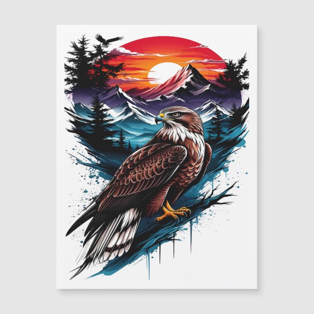 Aigle dans la montagne (Devant)